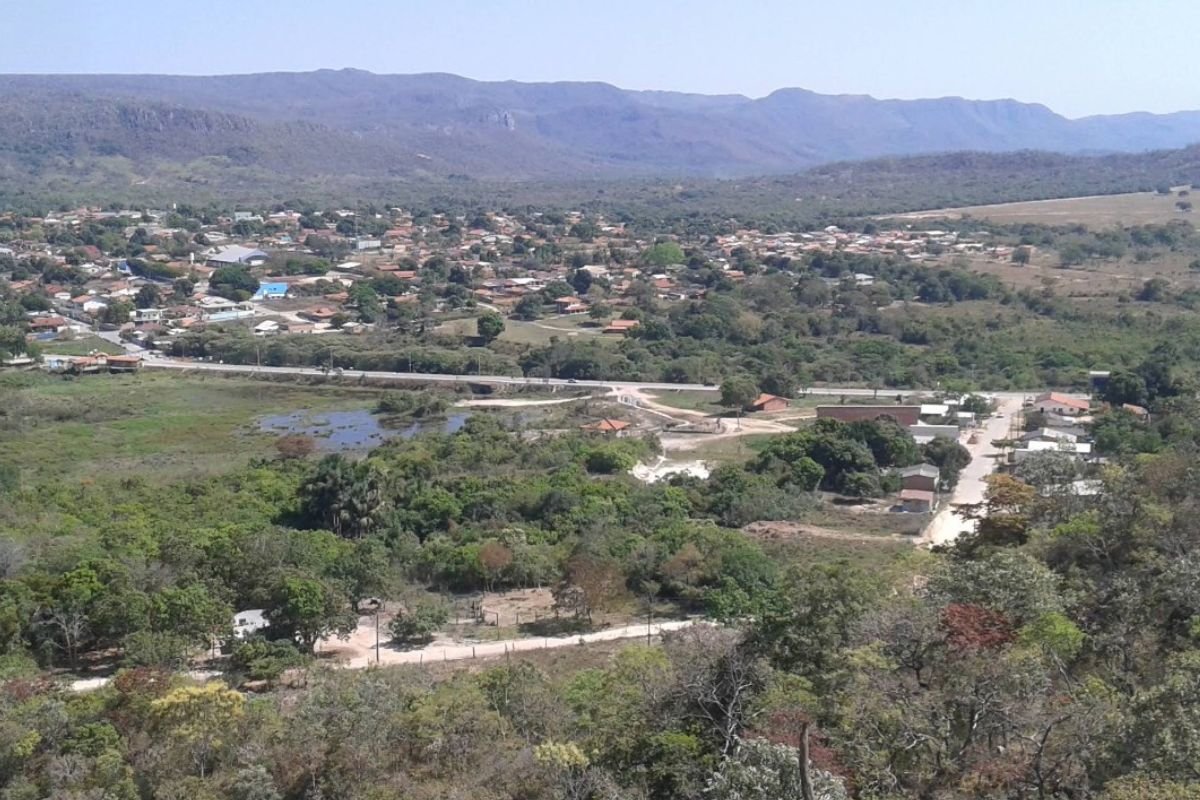 Vista aérea de Cavalcante , estado do Goiás